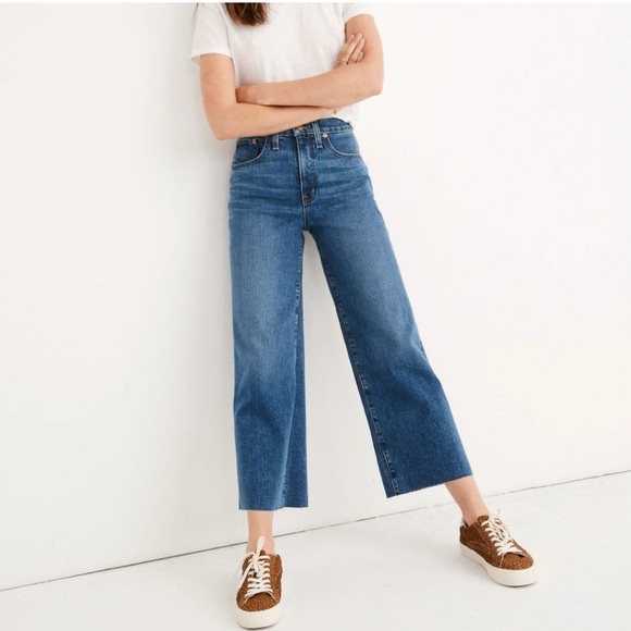 Madewell Denim - Madewell Slim Wide-Leg Crop Jeans - Size 25